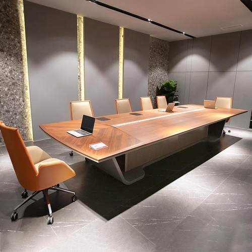 简约现代会议桌长桌椅组合培训接待桌大小型洽谈桌格创办公家具