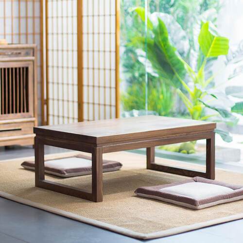 高档茶乐朴老榆木榻榻米桌小户实型茶几可定制木飘窗桌子日式矮炕