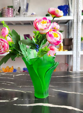 琉璃花器摆件 厂家直销欧式轻奢家居礼品水晶花瓶