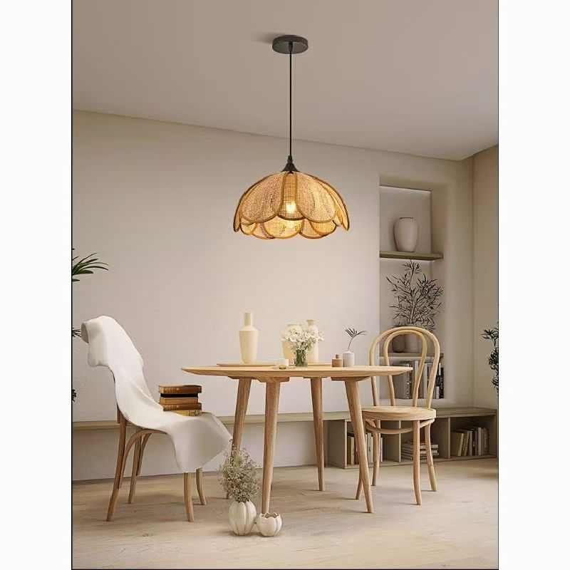 法式奶油风花瓣吊灯壁灯北欧简约餐厅客厅卧室日式中古风艺术感花