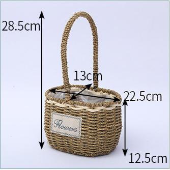 厂家现货批发草编草编花篮花瓶