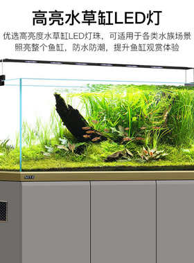 索一鱼缸客厅造景新款超白生态水草布景大型中型玻璃高端底滤