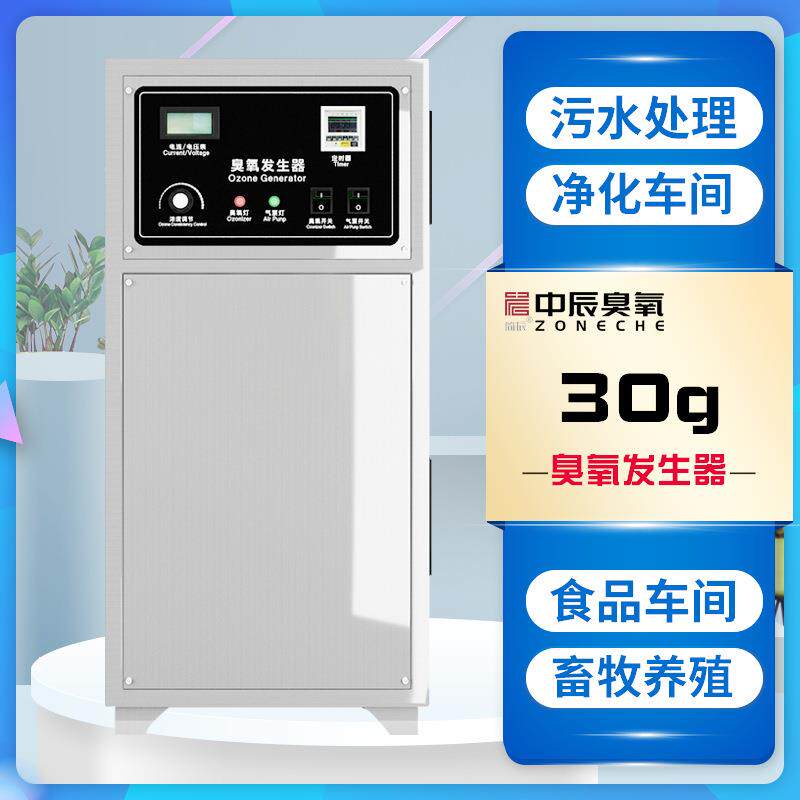 中辰30克水冷臭氧发生器水处理ZCA-30桶装水泳池水养殖杀菌除菌