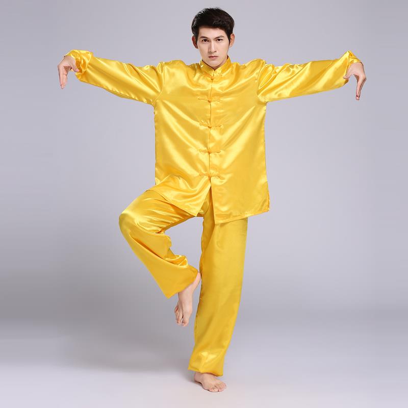 高档太极服练棉加丝春男夏女款晨表武术演服太极拳服装练功服运动