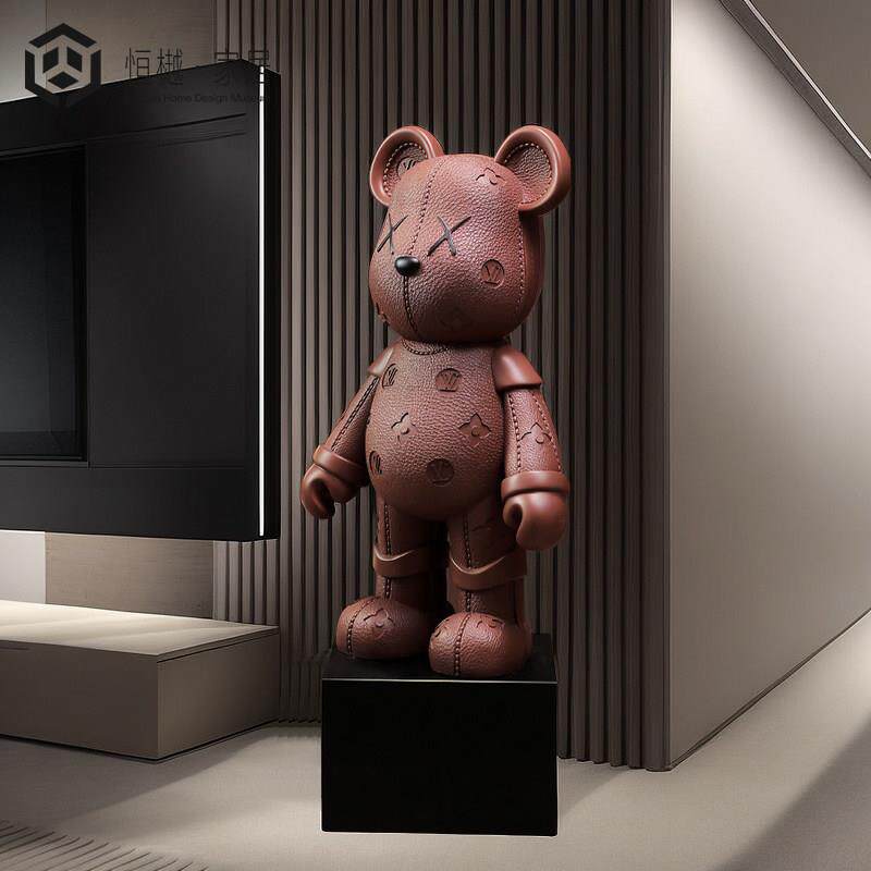 轻奢高档暴力熊落地摆件客厅沙发电视柜旁家居装饰品乔迁新居礼品