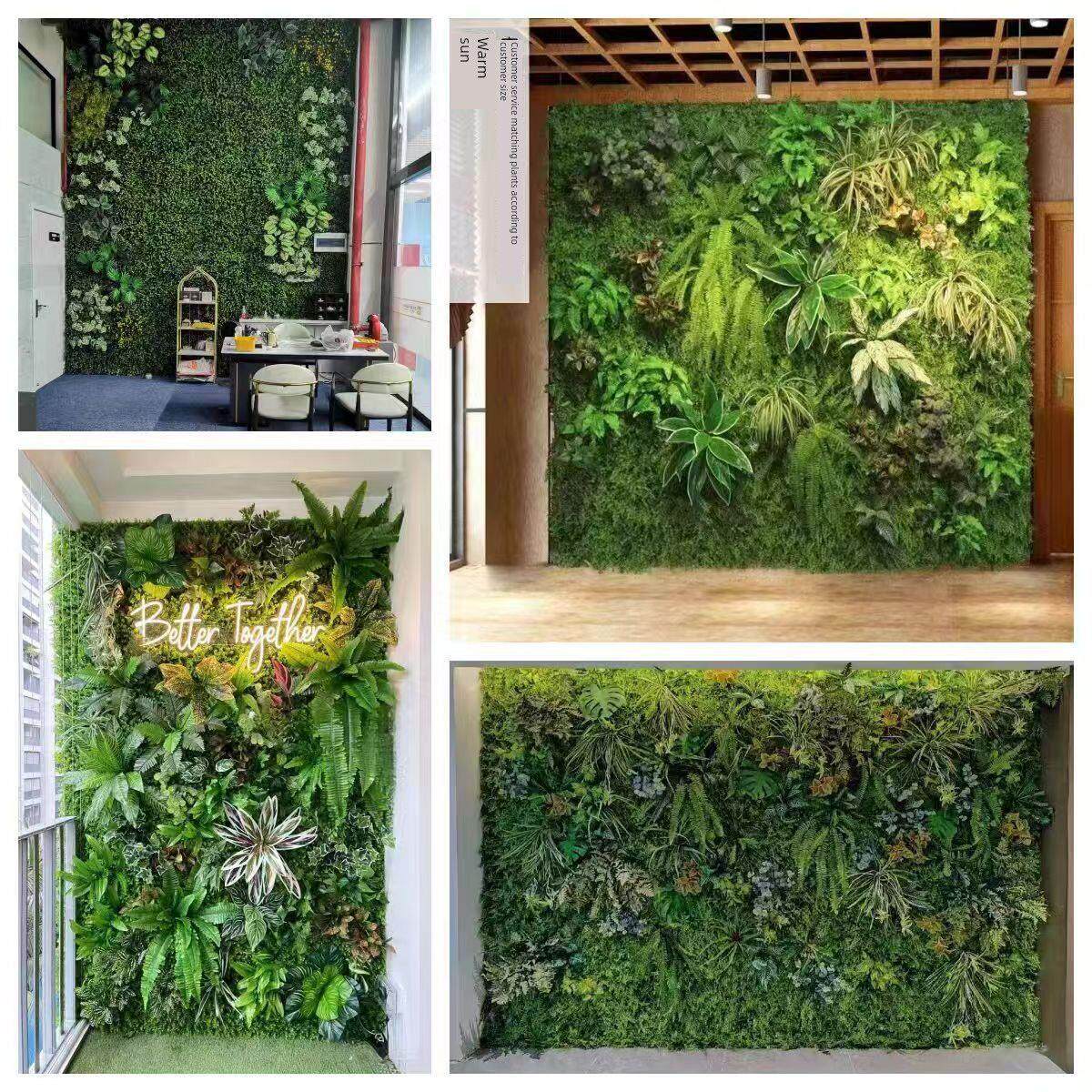 模拟绿色植物墙植物墙花墙绿色植物背景门阳台装饰假花塑料防褪色