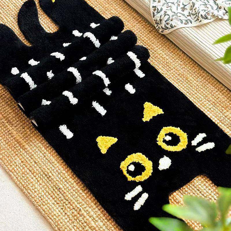 原创设计趴趴猫地毯植绒客厅地毯可爱ins风卧室床边毯防滑吸水垫,居家布艺,床边毯,淘宝优惠券,粉丝福利购,淘宝优惠卷