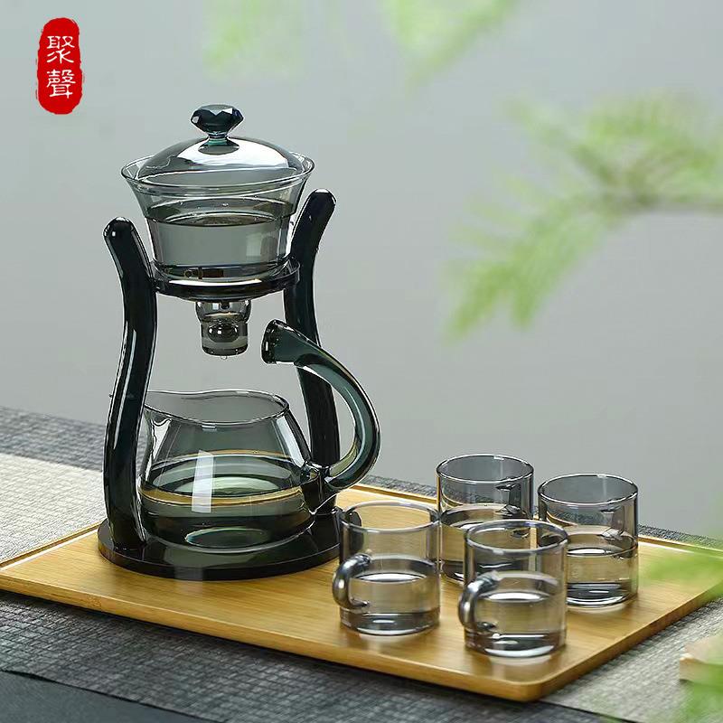 家用懒冲泡茶壶DCV透黑茶壶懒功人家茶具套装耐高温用夫磁人吸茶
