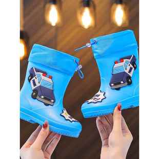 秋季雨鞋儿童女孩防滑男童卡通雨靴高筒中大童小学生水鞋网红胶鞋