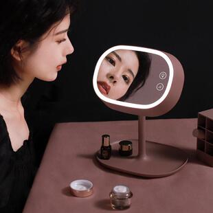 MUID化妆镜台式 化妆镜子家用ins网红 led台灯美妆镜桌面带灯可携式