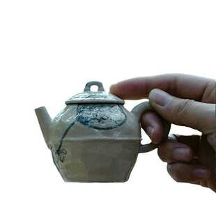 文人茶具布里单团扇泡茶纯户外茶壶梵手绘陶瓷壶小景德镇汝日式壶