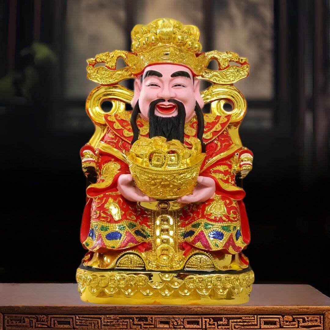财神爷树脂神像家用客厅供奉店铺公司办公司招财摆件开业送礼品
