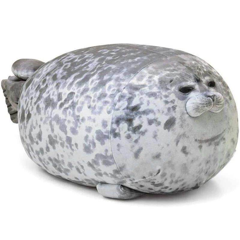 23.7 inch Large Seal Plush Toy Soft Stuffed Sea Lion Toy Chu - 实物图