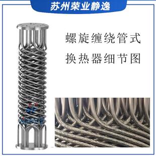 钛材壳管式换热器RYJY-687 螺旋缠绕医管式热化交加换器 工药采暖