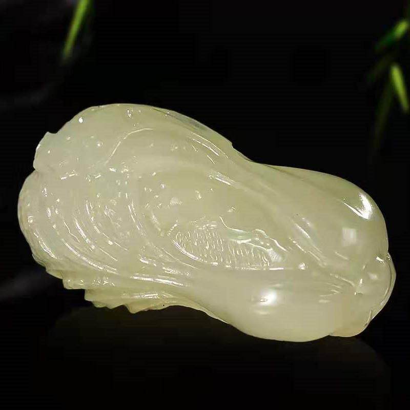 厂种蚕丝玉白菜蚕冰种丝玉貔家貅手把件龙龟手2冰把件