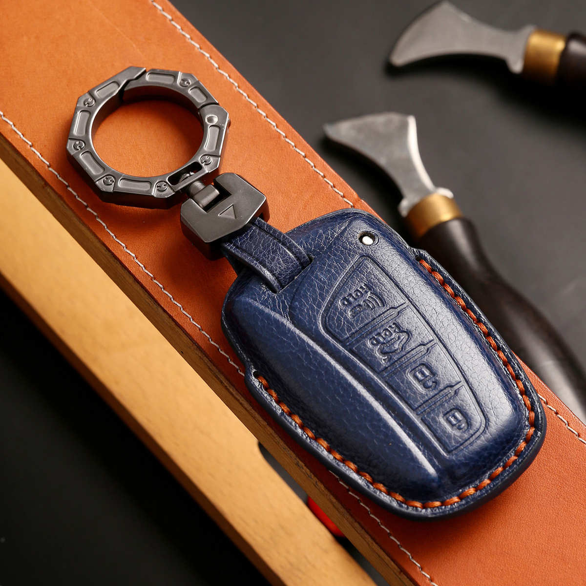 适用13-17款现代新胜达钥匙套进口格越雅科仕ix45雅尊捷恩斯包套