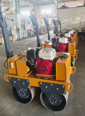 山东奔马STORIKE手扶压路机出口型压土机双驱双震柴油/汽油小碾子
