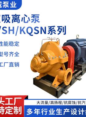 双吸泵S.SH大流量农田灌溉工业中开泵高扬程抽水离心泵双吸大流量