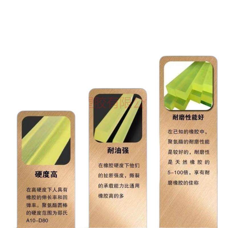 聚氨酯pu棒牛筋长条优力胶模具橡胶垫块弹力橡胶棒方形胶块长方形