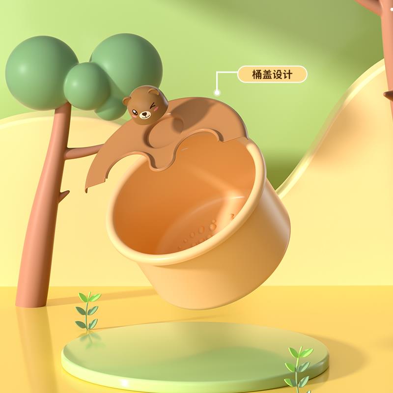 儿童泡脚桶可折叠家用按摩洗脚盆过小腿小孩便携塑料保温足浴涛森