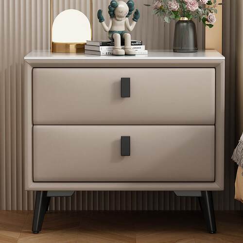 实木床头柜现代简约2025款卧室家用小户型轻奢高级感床边收纳柜子