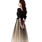 主持人晚礼服高端轻奢宴会艺考学生成人礼钢琴演出服合唱团渐变裙