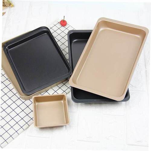 9寸/11寸Non-stick Baking Tray Cookie Sheet不粘长方深烤盘特厚