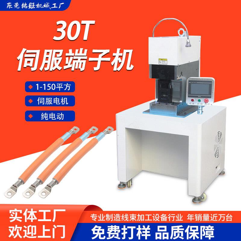 全自动30T伺服端子机压接150平方端子线束自动端子机大平方打端机
