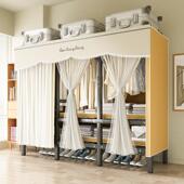 衣柜家卧用室折结实耐用见描述全钢架组装 叠简易衣橱 柜布衣免安装