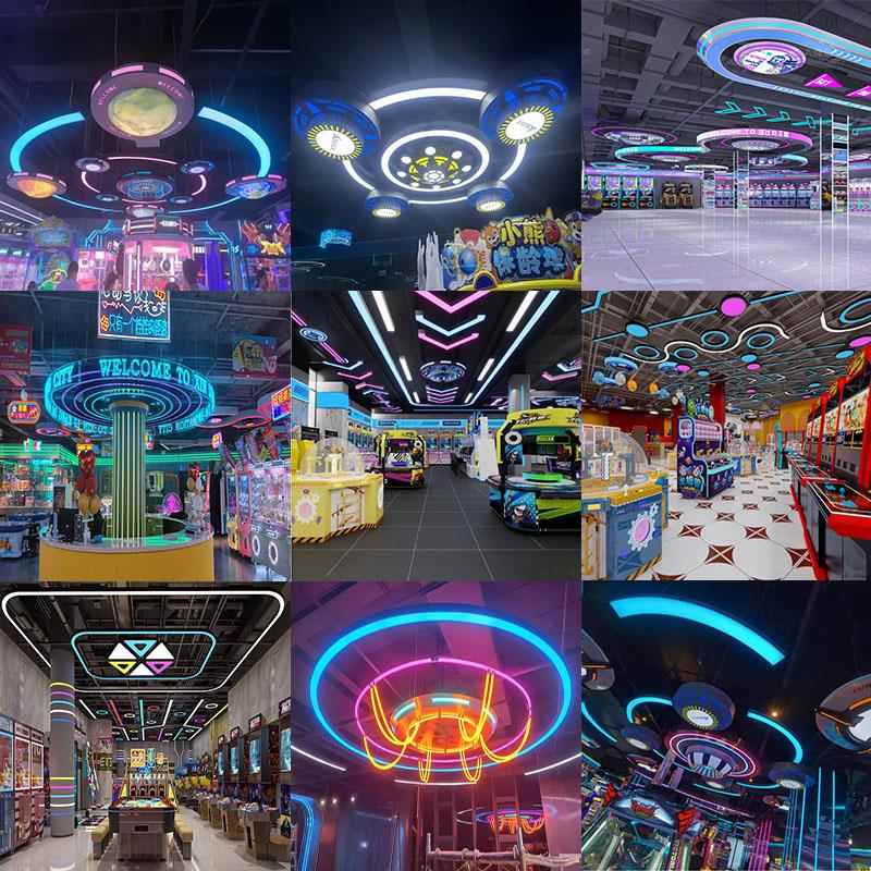 商场超市游戏厅电玩城动漫城儿童乐园游乐场娃娃机室造型模块吊灯