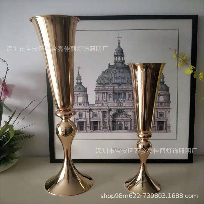 新款婚庆欧式烛台道具摆件舞台迎宾区装饰用品路引美人鱼铁艺花瓶