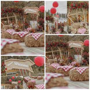 牛草麦草垛草堆草墩稻草垛子婚庆装饰拍摄道具包邮方圆形草垛凳子