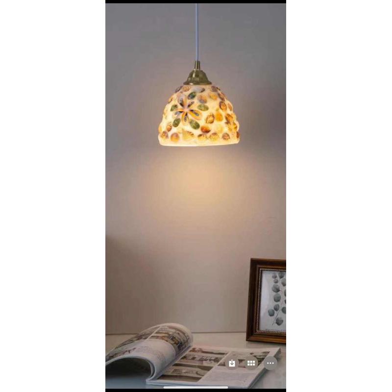 奢餐厅吊灯床头日式轻小后现代阳台卧室灯玄关简约全铜复古过道