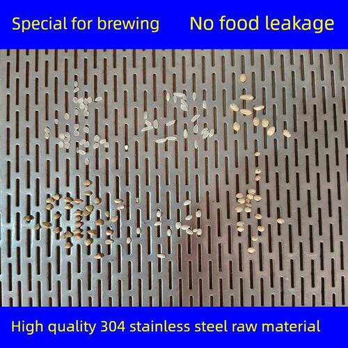 304不锈钢酿造间冷却床冲孔板长条孔白钢磨风板谷物清洗筛网篦板