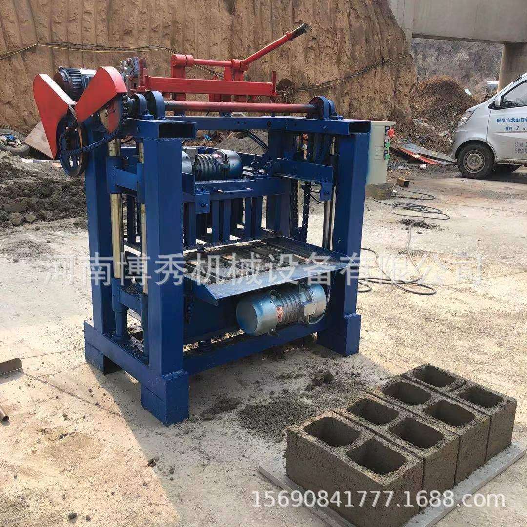 半自动小型水泥移动制砖机 免烧空心垫块U型槽护坡打砖成型机