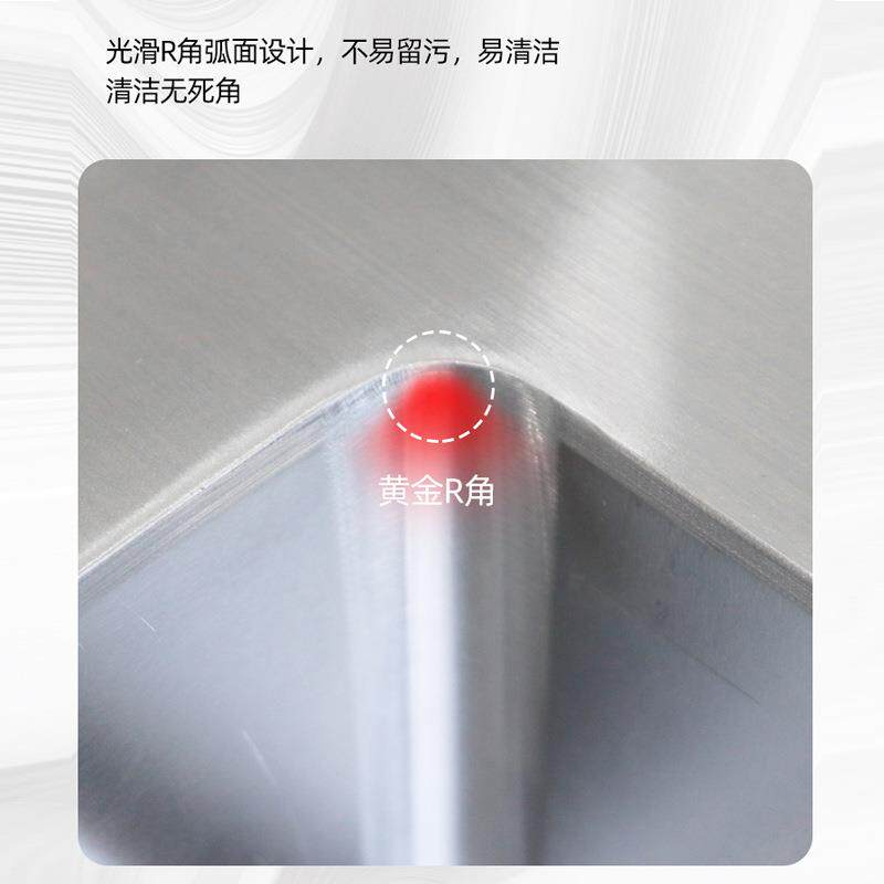 不锈钢沥水池 欧式一池一台厨房操作台 商用不锈钢水池单眼水槽
