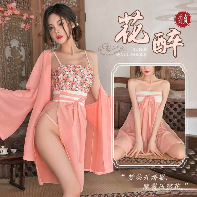 情趣内衣性感汉服古风纯欲肚兜诱惑激情新款宫廷风古典套装定制