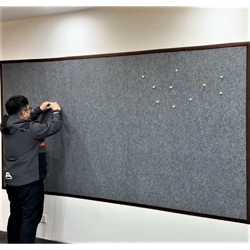 磁吸性毛毡墙面装饰展示墙美术国画磁力铁皮固定作品书画毡墙贴板