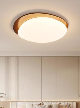 胡桃木色L中E吸顶316灯中高亮护眼新式卧室书房间灯创意国风阳D台