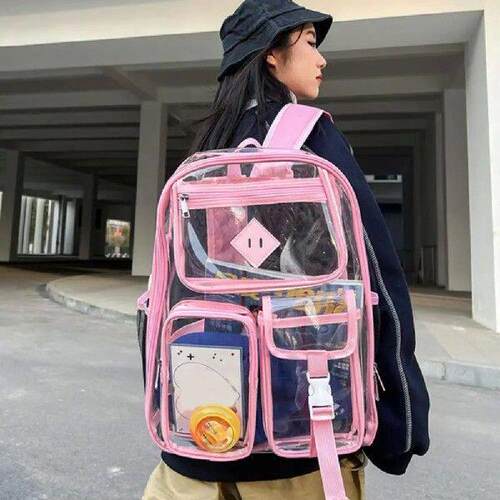 See-through School Bag Durable Backpack with Adjustable