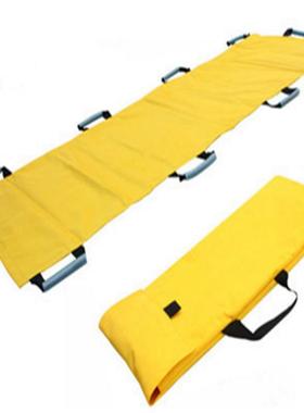便携式10个把手带手提包家用急救黄色尼龙布折叠软担架厂家直发
