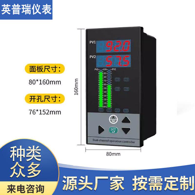 TS823智能双回路双光柱数字显示测控仪温度压力液位显示报警仪