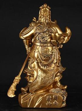 关公铜摆件关二爷关羽神像家用供奉树脂装饰工艺品公司开业礼品