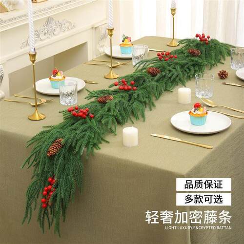 Christmas Garland Norfolk Pine, Artificial Greenery 9ft 6ft
