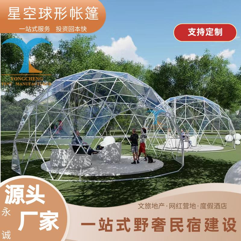 户外摆摊全透明餐饮泡泡屋帐篷小型生日派对包间球形星空帐篷