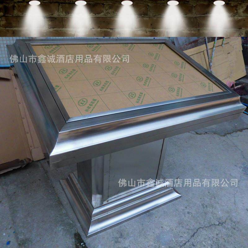 不锈钢沙光面卧式灯箱酒店导视牌索引台楼层平面展示台大号指示牌