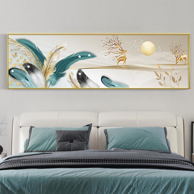 正品卧画室床头装饰画 天酒鹅店发房间挂画 画现代简约主卧客厅沙