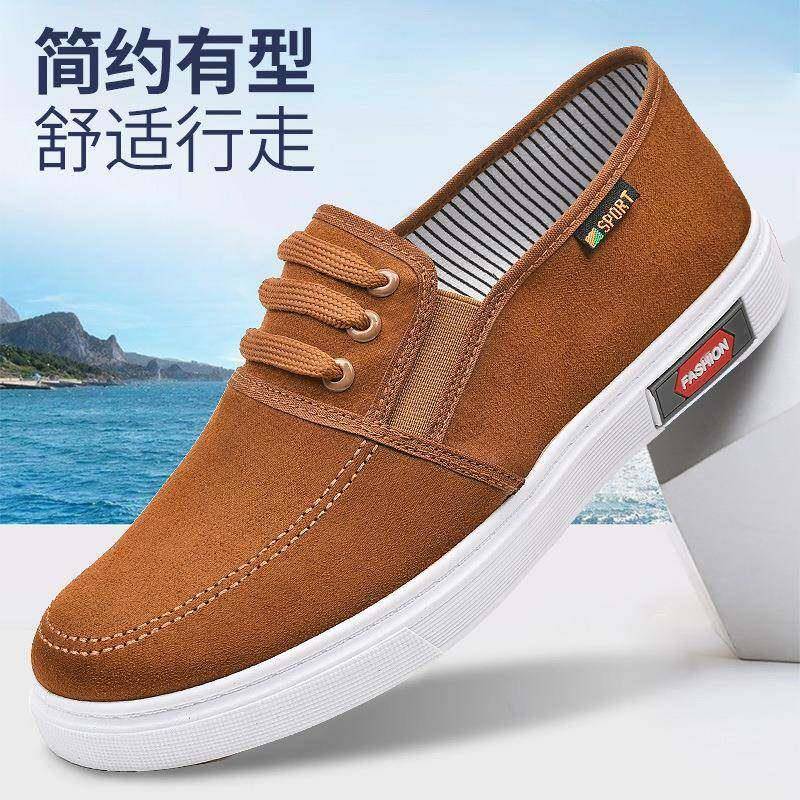 新款帆布鞋低帮男鞋休闲帆布鞋 老北京一脚蹬布鞋板鞋男鞋帆布鞋
