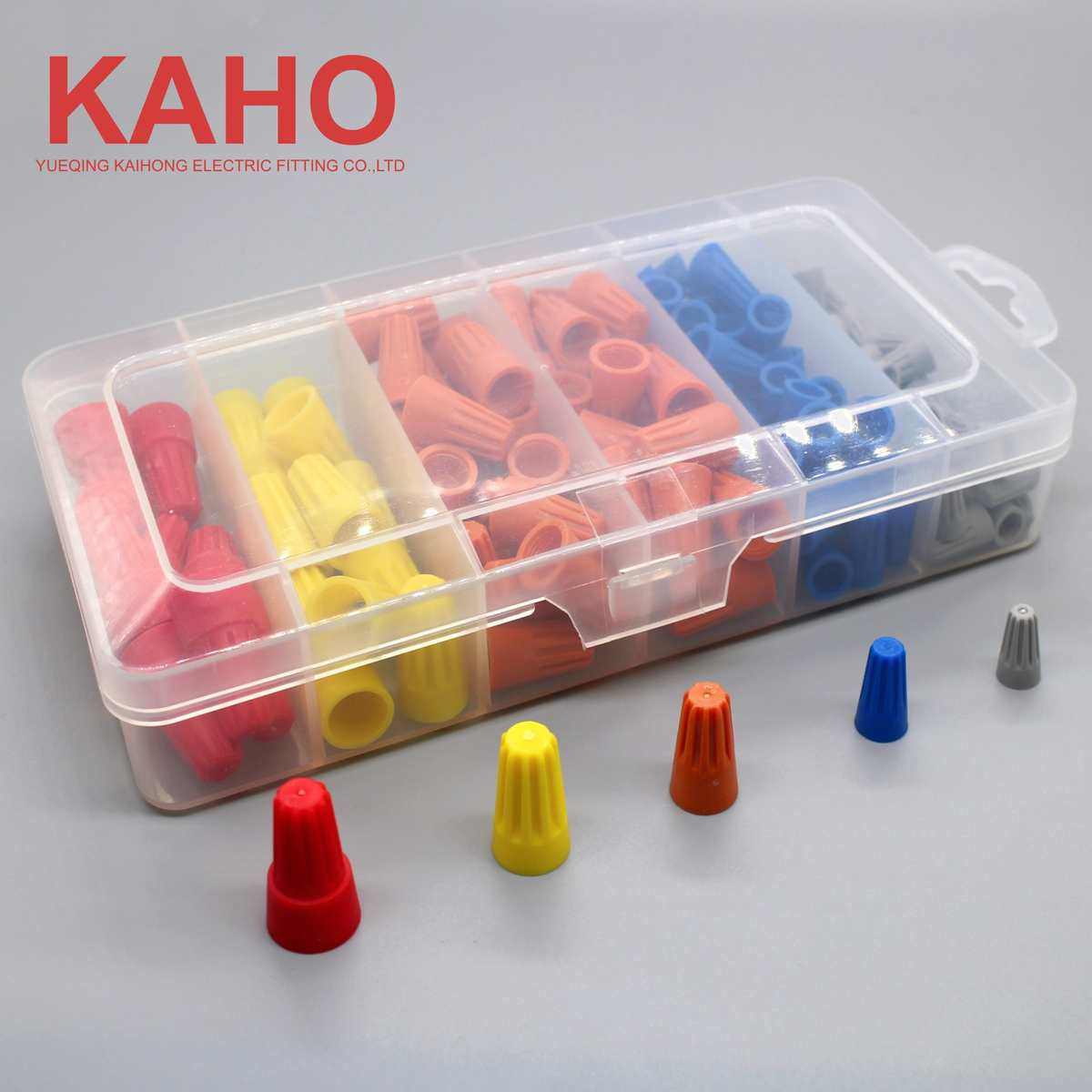 螺旋转弹簧式压线帽套盒 红橙黄蓝阻燃方丝电缆接头套装P12346,电子/电工,接线端子,淘宝优惠券,粉丝福利购,淘宝优惠卷