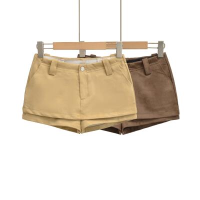 Thickened short skirt pants for women, low waist, hip